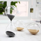 Creative transparent hourglass made of glass
