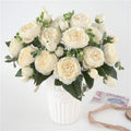Artificial Peony Bouquet with Blossoms and Buds
