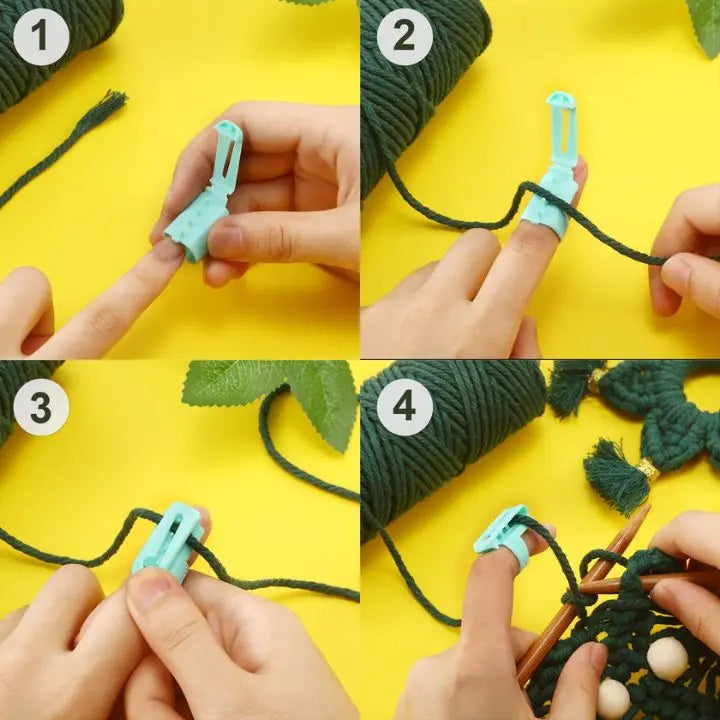 5 pieces | Yarn guide ring – Comfortable knitting & crocheting without finger strain