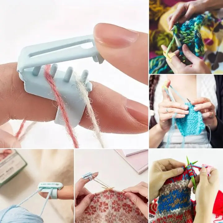 5 pieces | Yarn guide ring – Comfortable knitting & crocheting without finger strain