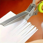 5-Blade Stainless Steel Herb Scissors Set - Versatile Kitchen Scissors