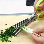 5-Blade Stainless Steel Herb Scissors Set - Versatile Kitchen Scissors