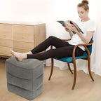 Inflatable Travel Footrest | Ergonomic, Adjustable Height & Compact for Planes, Trains, Buses & Office Use