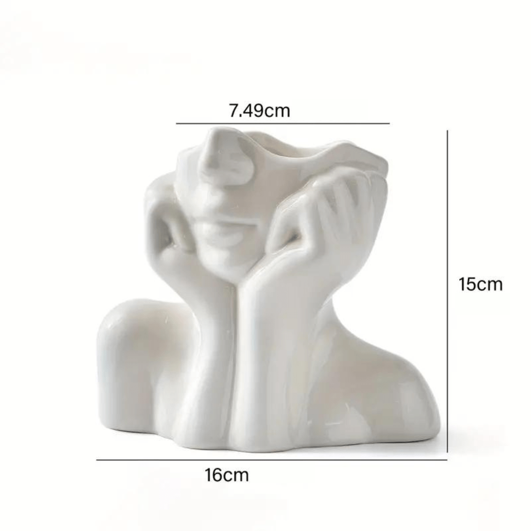 "Unique and Modern Ceramic Vase, Decorative Flower Vase for Living Room and Office"