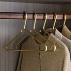 5 pieces of hangers made of solid matte gold/silver │ Seamless wardrobe organizer made of metal