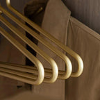 5 pieces of hangers made of solid matte gold/silver │ Seamless wardrobe organizer made of metal