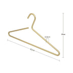 5 pieces of hangers made of solid matte gold/silver │ Seamless wardrobe organizer made of metal