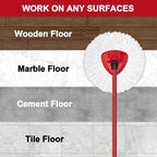 5-piece replacement set for spin mop – includes 3 microfiber mop cloths + 2 brushes for thorough cleaning!