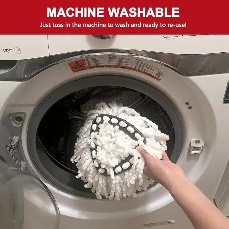 5-piece replacement set for spin mop – includes 3 microfiber mop cloths + 2 brushes for thorough cleaning!