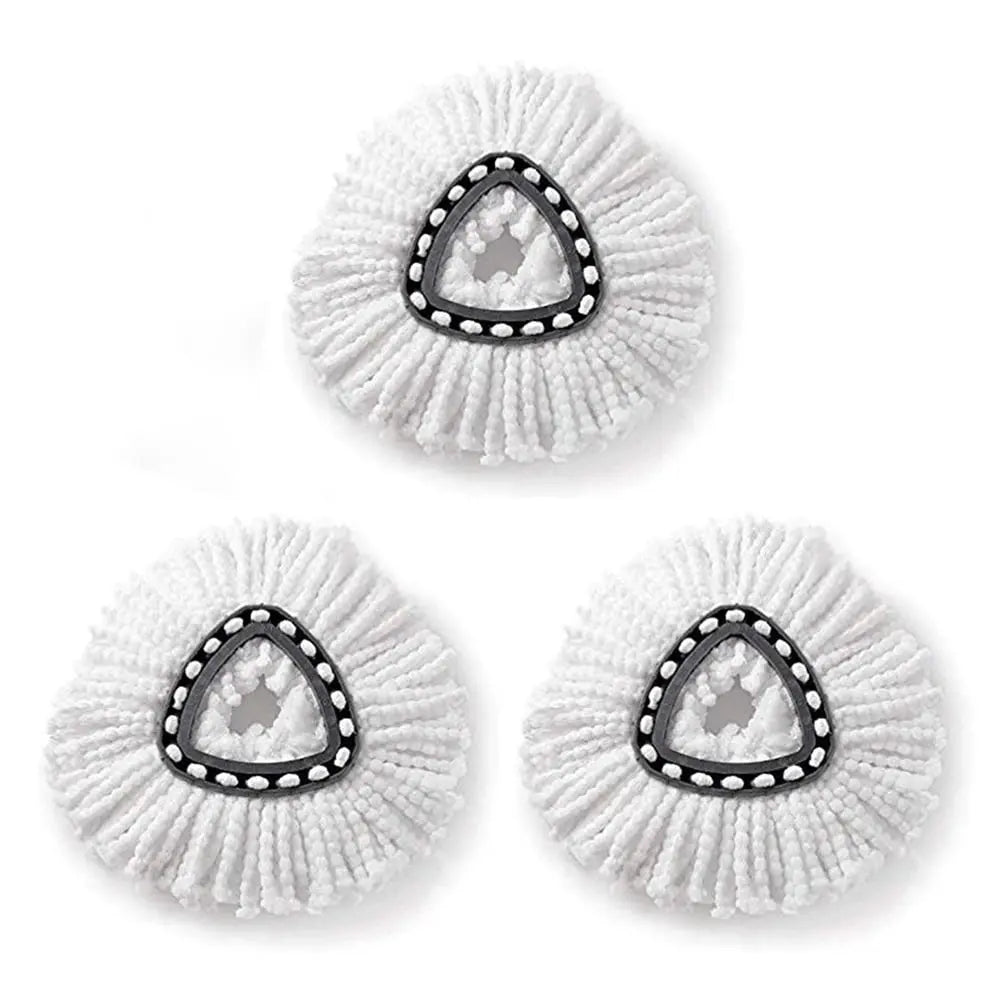 5-piece replacement set for spin mop – includes 3 microfiber mop cloths + 2 brushes for thorough cleaning!