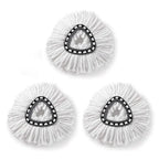 5-piece replacement set for spin mop – includes 3 microfiber mop cloths + 2 brushes for thorough cleaning!