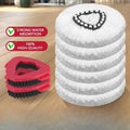 5-piece replacement set for spin mop – includes 3 microfiber mop cloths + 2 brushes for thorough cleaning!