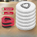 5-piece replacement set for spin mop – includes 3 microfiber mop cloths + 2 brushes for thorough cleaning!