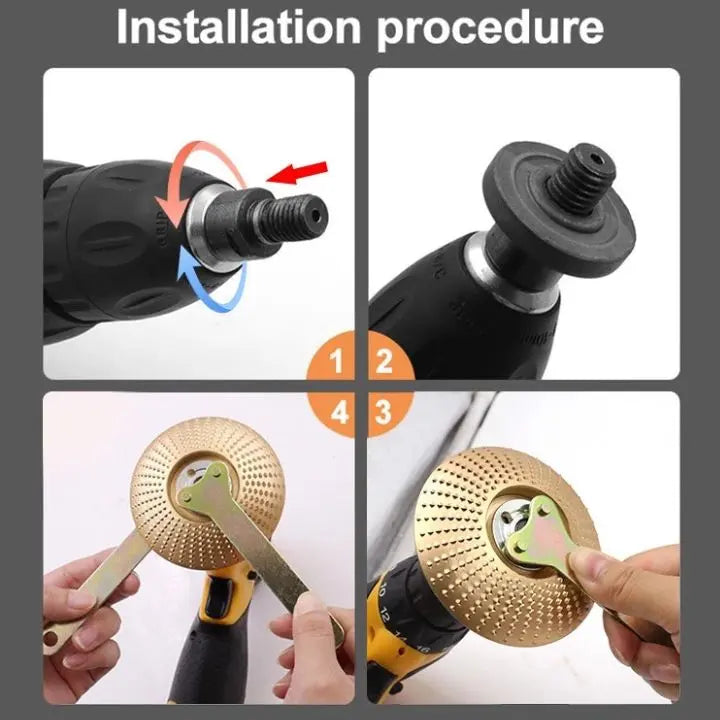 5-pc Drill Angle Grinder Adapter – Cutting & Polishing Rod