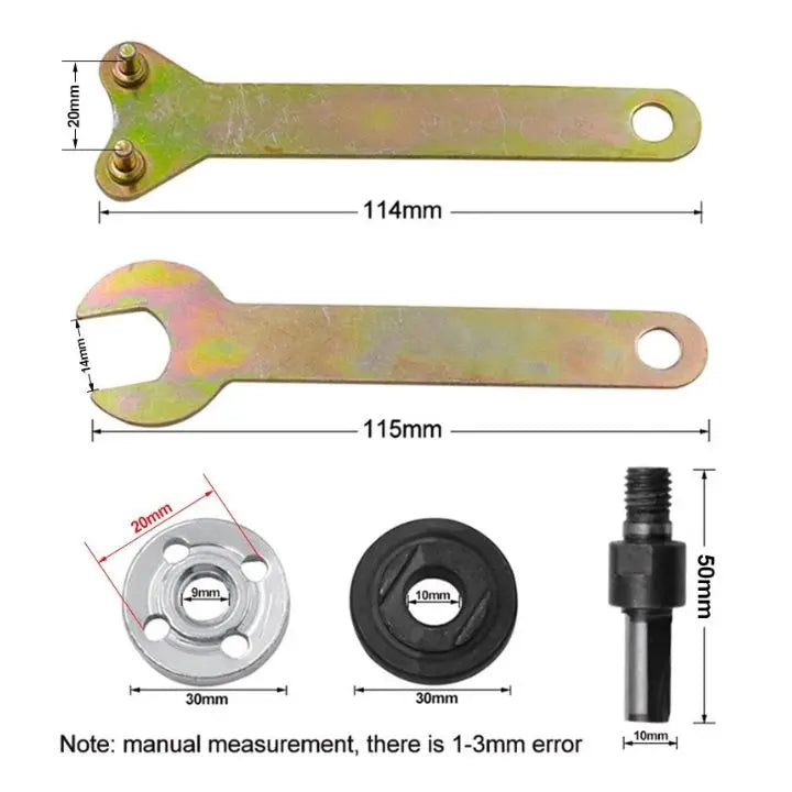 5-pc Drill Angle Grinder Adapter – Cutting & Polishing Rod