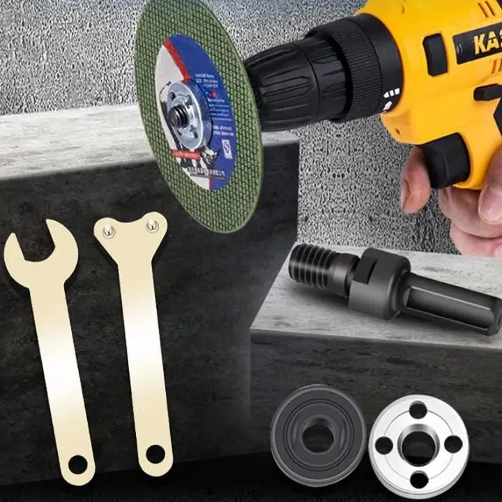 5-pc Drill Angle Grinder Adapter – Cutting & Polishing Rod