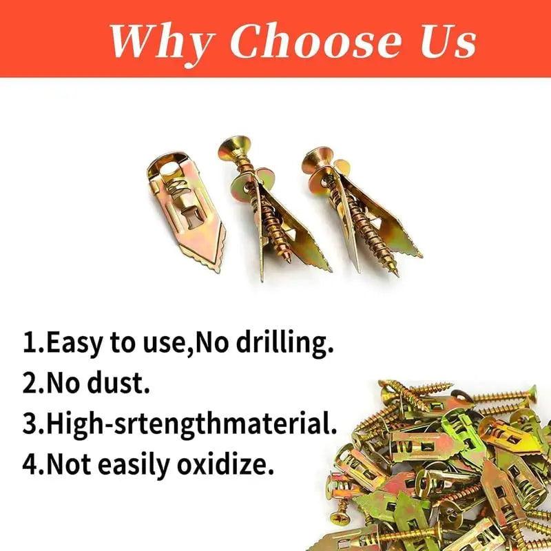 50 pieces of dowels with screws – self-tapping for drywall