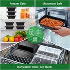 50-Pack Reusable Meal Prep Containers with Lid, Leakproof