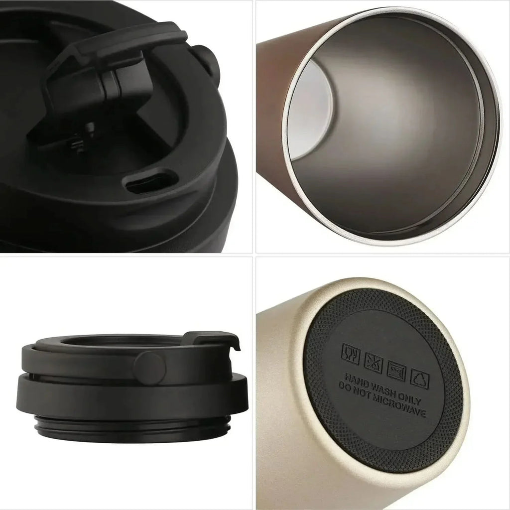 Insulated stainless steel travel mug | 500 ml leak-proof & double-walled