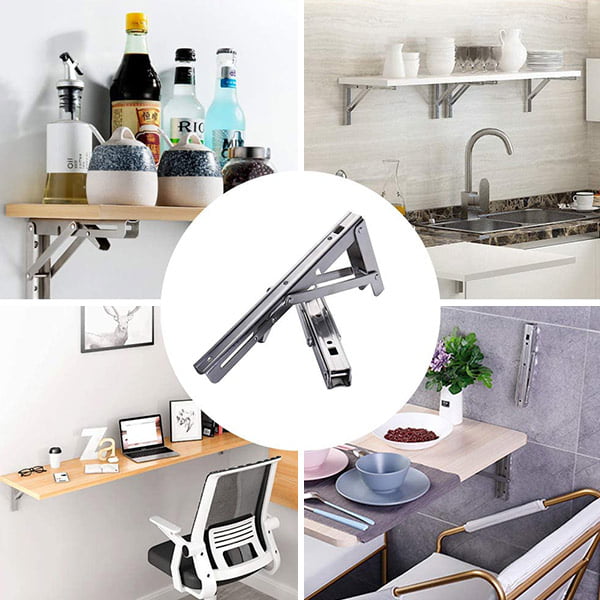 Foldable bracket | 2 sets thick stainless steel folding table bracket