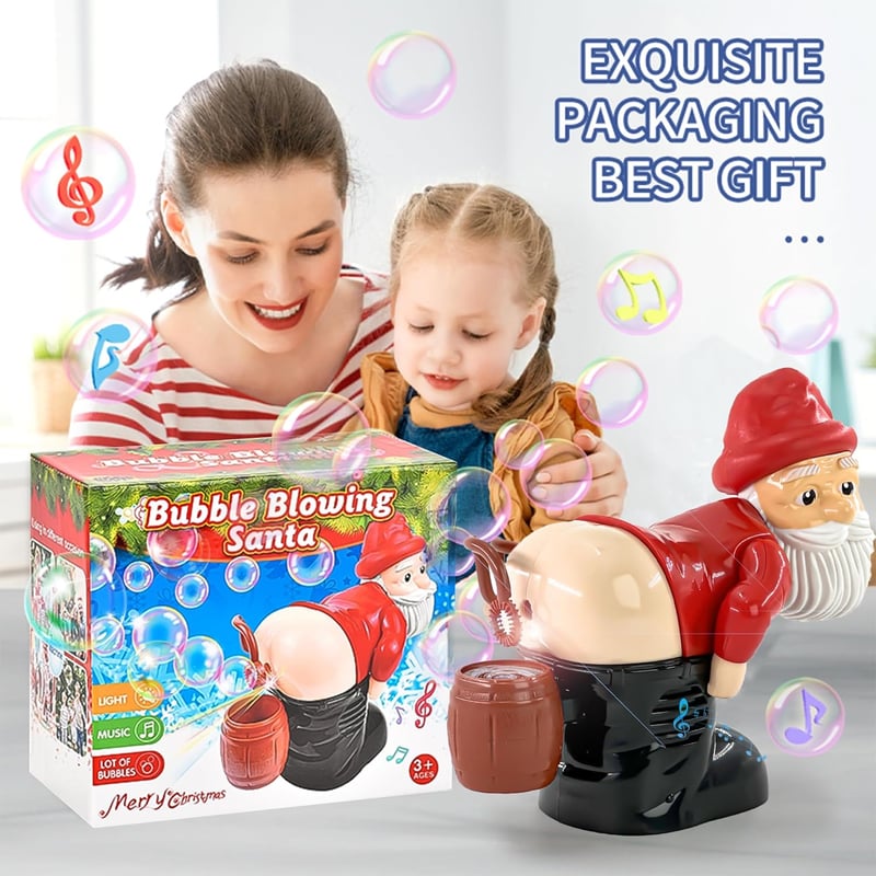 Christmas Bubble Machine | Santa Design | With Light & Music | Funny Christmas Decoration