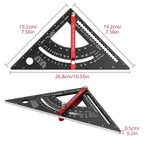 Pro-Adjustable 7" Speed Rafter Square - Multi-Functional Woodworking Layout Tool with Precision Positioner