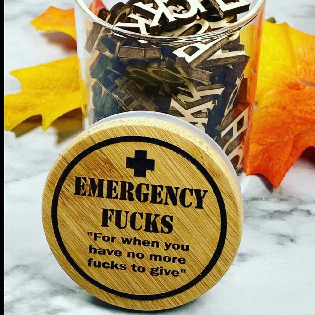 Emergency F**k Glass - Funny Give a F**k Glass