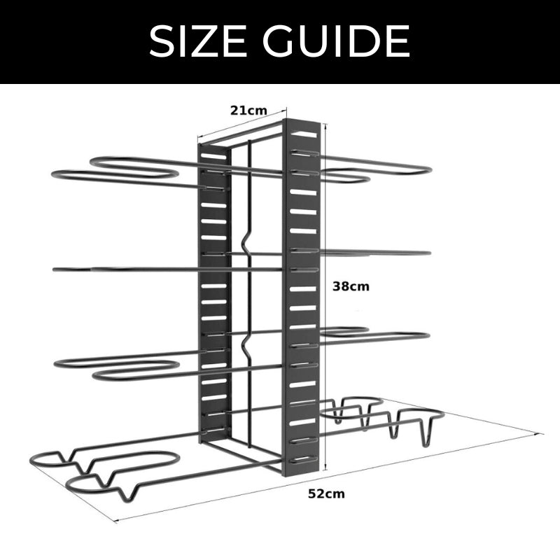 SpaceFlex Adjustable Pan Holder & Lid Holder | Organization & Flexibility in the Kitchen