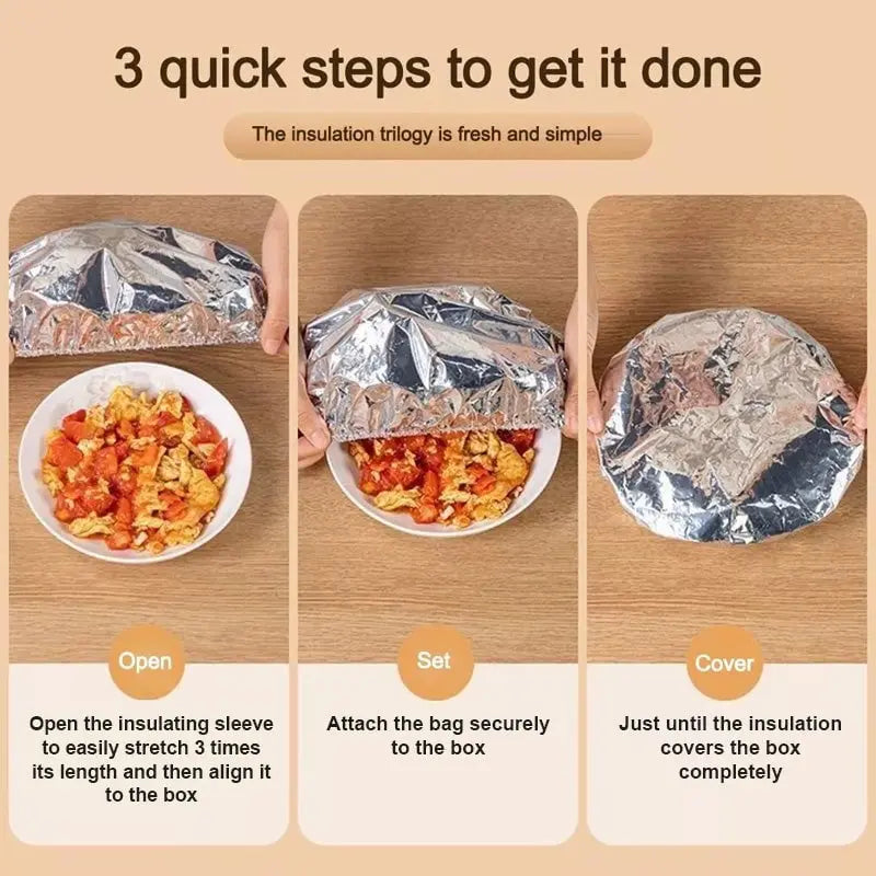 50-piece set insulating covers made of aluminum foil