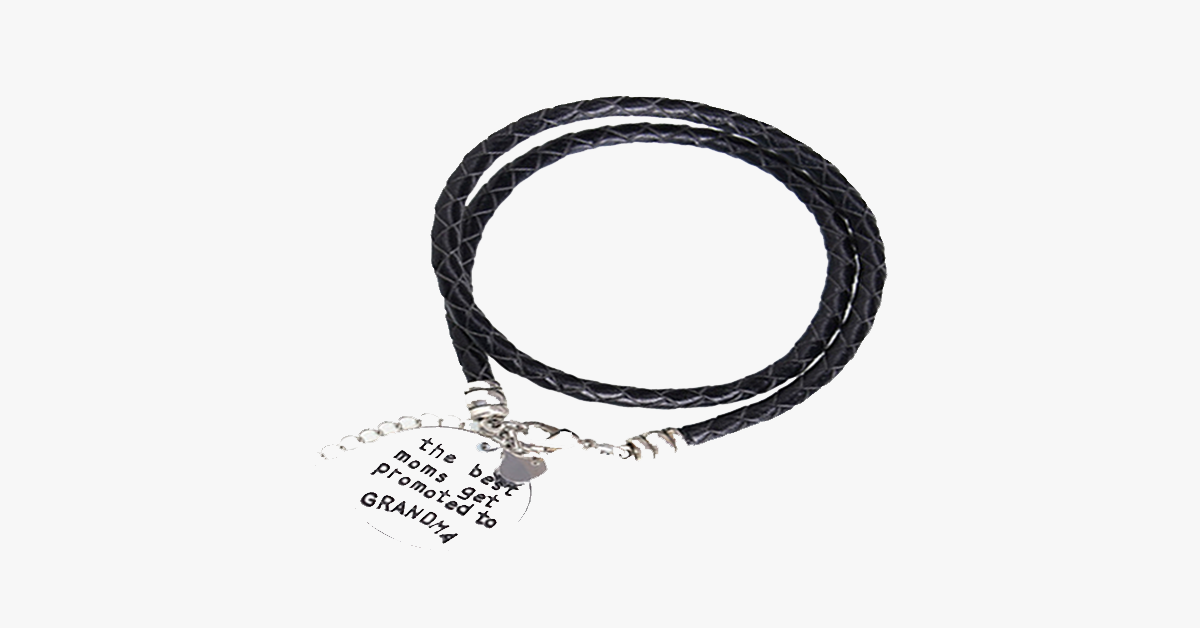 The best mothers are promoted to grandma - Hand-stamped bracelets