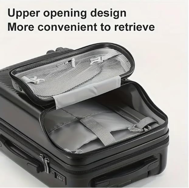 Hard Shell Cabin Luggage with Cup Holder, USB Port & TSA Lock