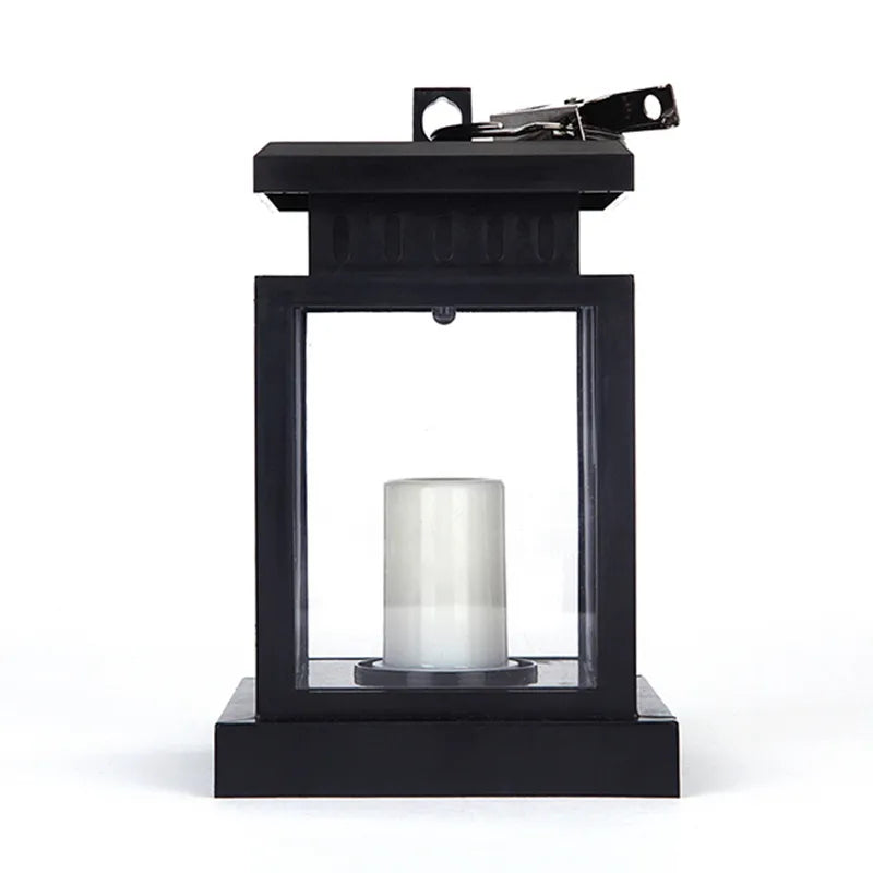 Solar Lantern with LED Candle – Hanging Lamp for Garden & Terrace, Decorative Light for Outdoor