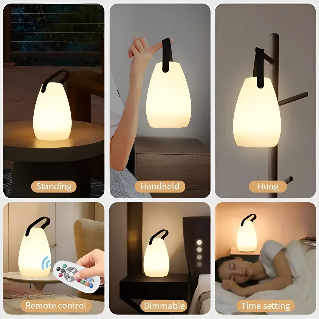 Wireless LED Table Lamp – Waterproof, Rechargeable and 16 Colors