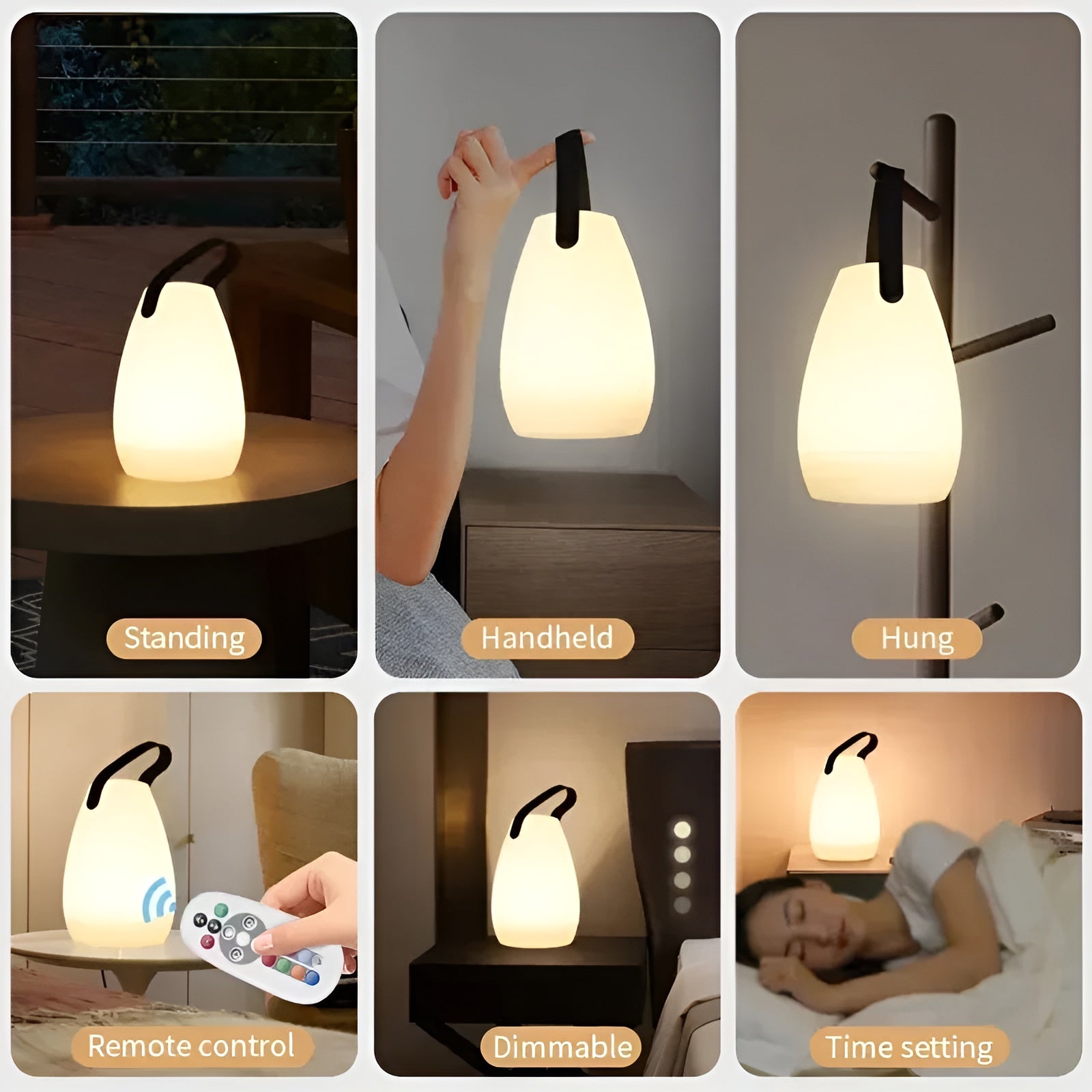 Wireless LED Table Lamp – Waterproof, Rechargeable and 16 Colors