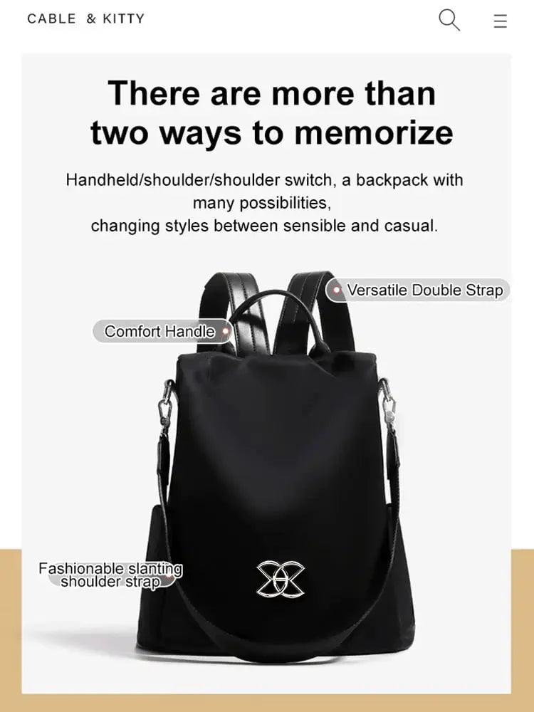 Large Volume Theft-Proof Backpack — Secure Travel Backpack with Hidden Zipper