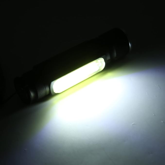 USB Rechargeable Magnetic Flashlight – LED Emergency Light with Magnet and Carry Strap