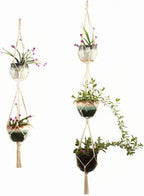Macrame Plant Hanger Made of Cotton Rope – Stylish Suspension for Pots