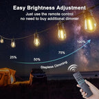 52FT Solar String Lights for Outdoor with Remote Control, Warm White