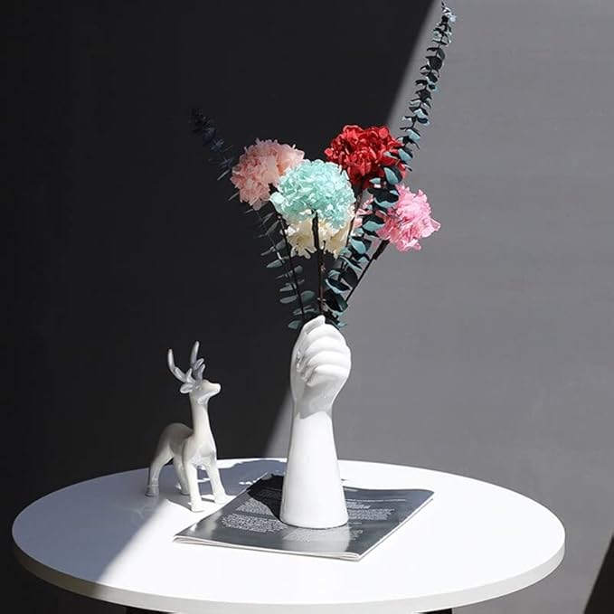 Nordic Style Golden Hand Ceramic Vase - Modern Decorative Centerpiece for Home & Office