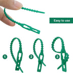 Plant fastening cable tie set for stable securing of plants