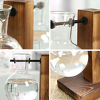 Wooden Frame Hydroponic Plant Vase