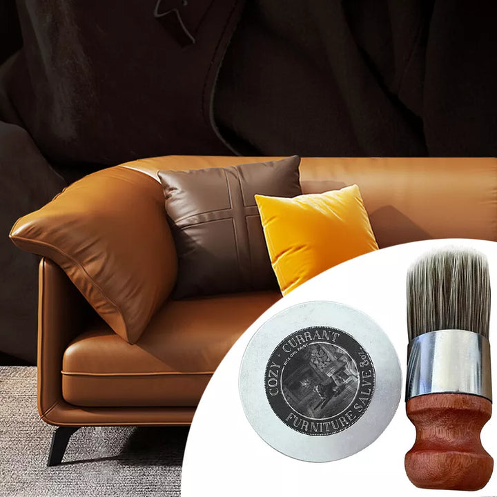 LeatherRevive | Leather furniture cream with brush wood