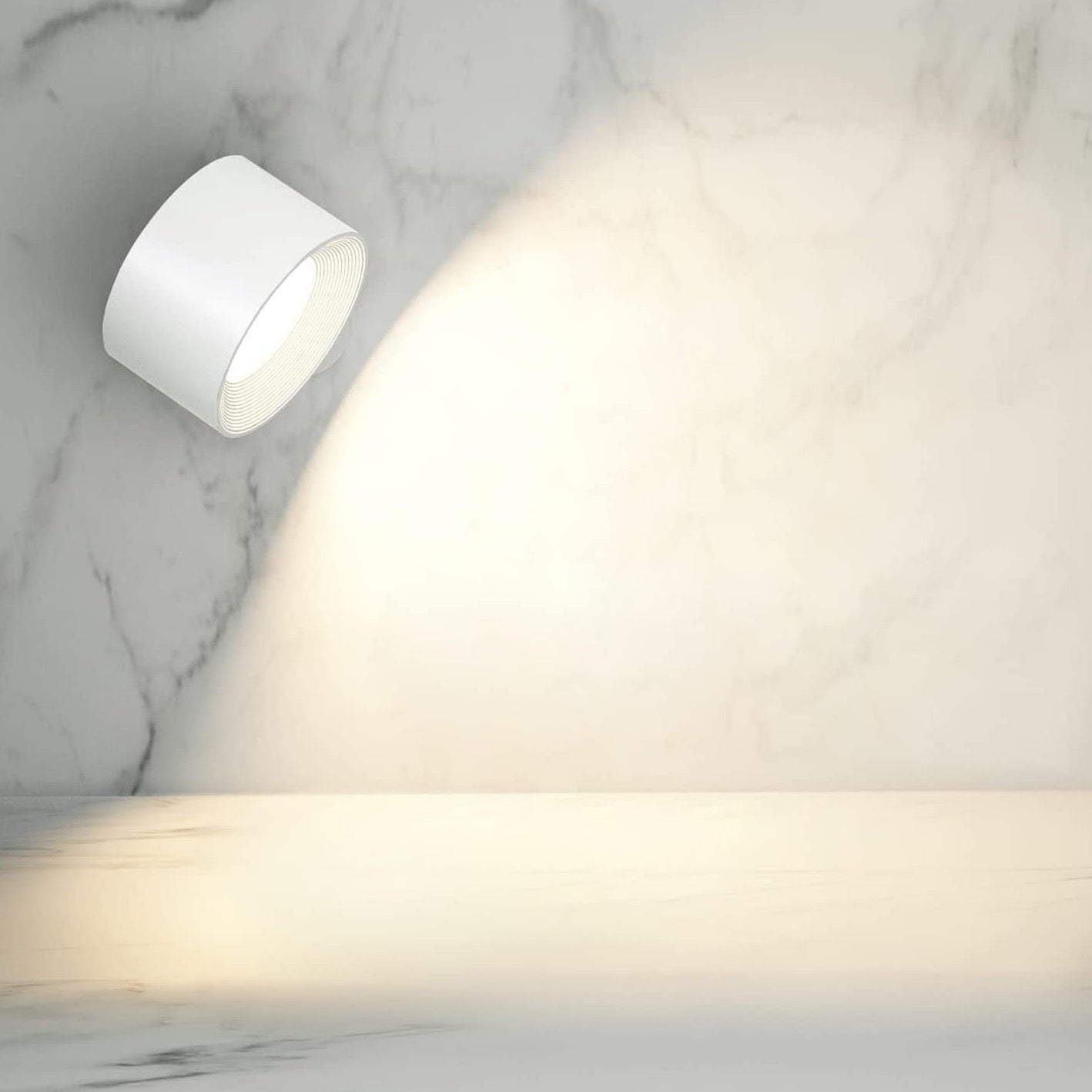 Spotlight Wireless Wall Lamp - 360° Rotation, Dimmable, Rechargeable Wall Light
