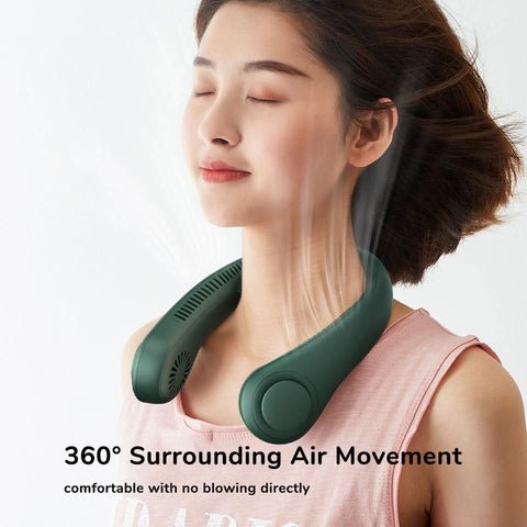 Mini portable neck fan