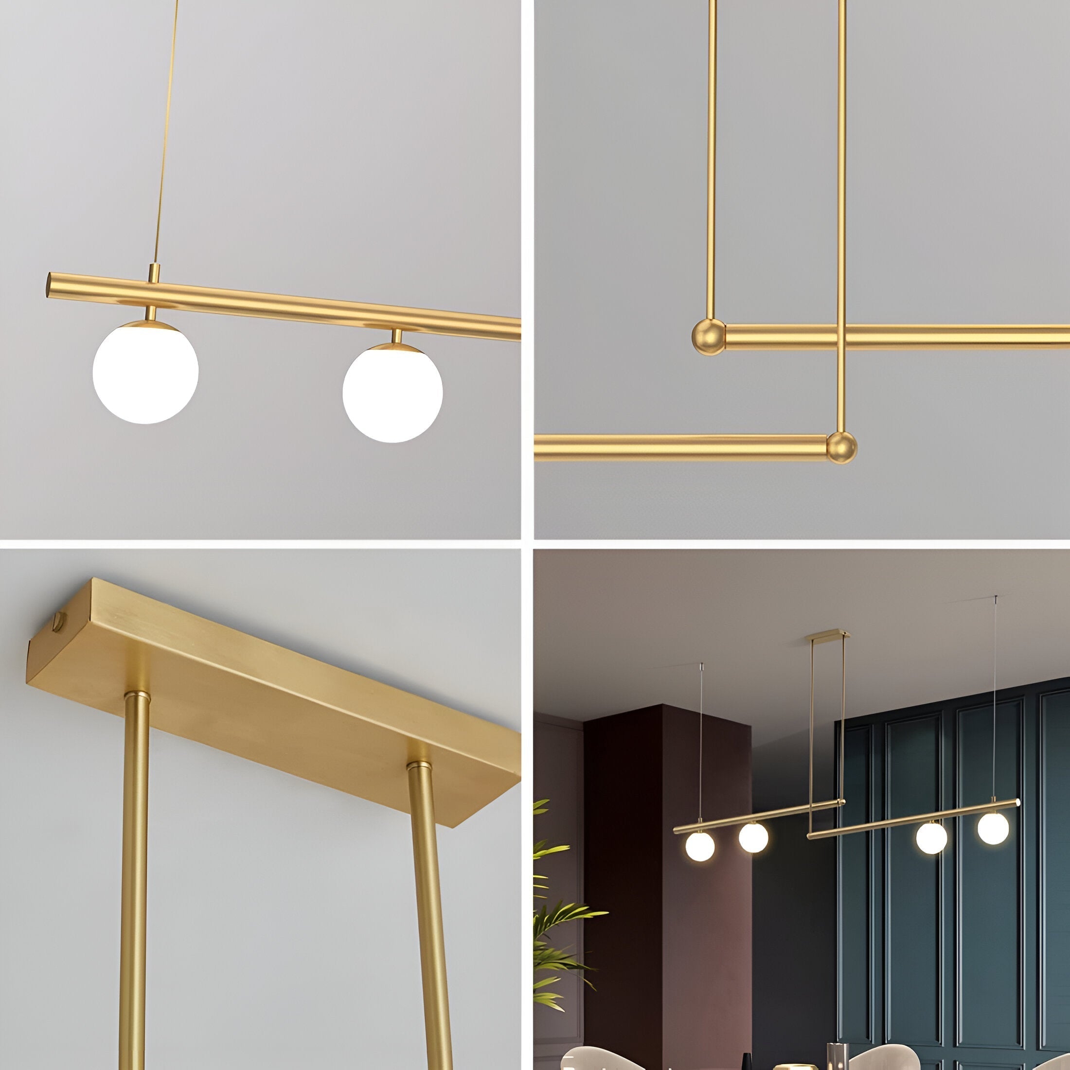 Nordic Glass Linear Luxury Pendant Lamp