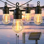 52FT Solar String Lights for Outdoor with Remote Control, Warm White