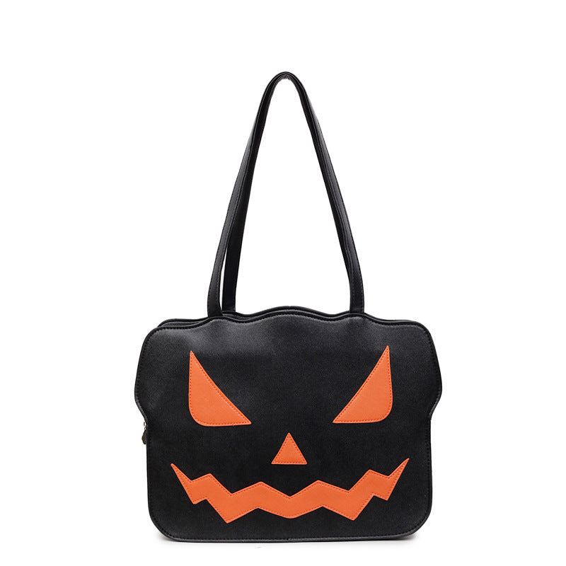Halloween Messenger Bag – Shoulder bag in Black and Orange Spooky Style