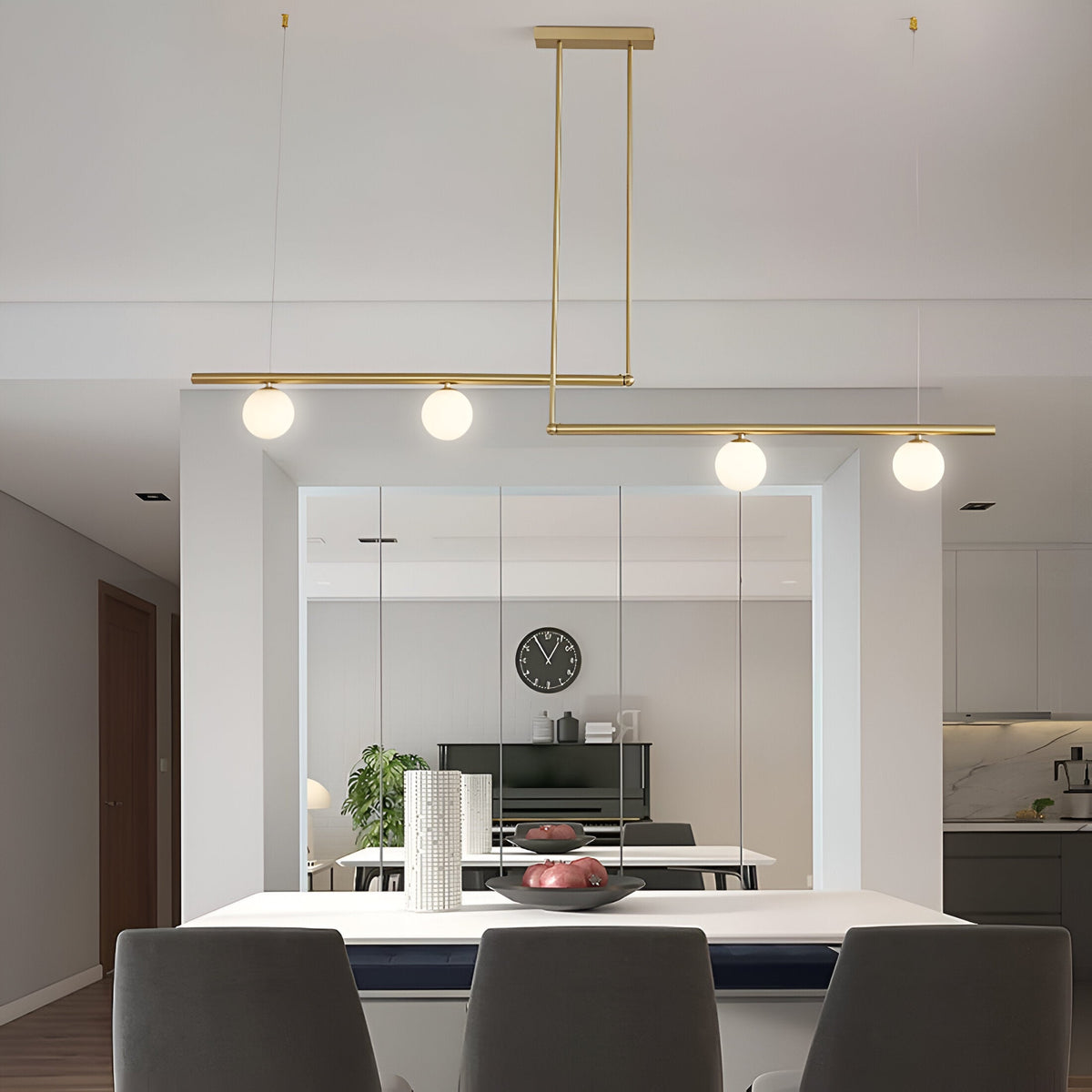 Nordic Glass Linear Luxury Pendant Lamp