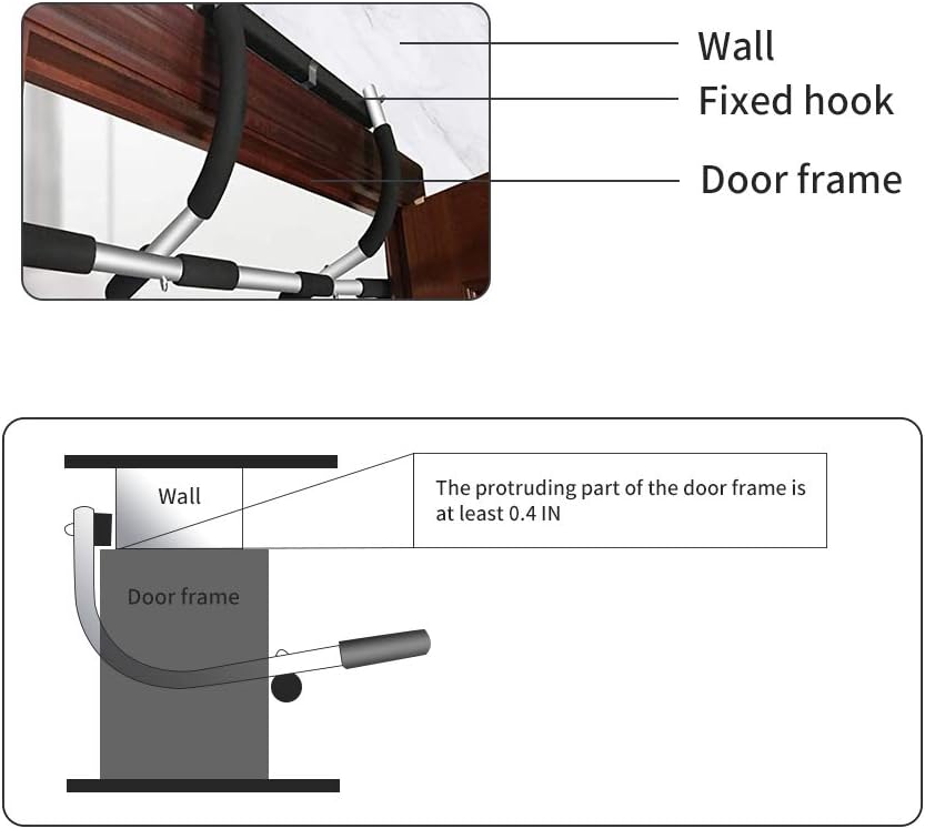 Premium Doorway Pull Up Bar | Multi-Grip, Heavy-Duty Steel Construction, 440 lbs Capacity