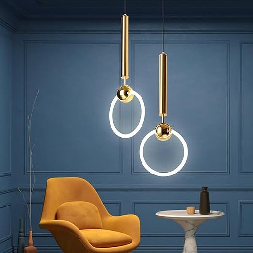 Round LED Pendant Light with 180 cm Cable for Dining Tables and Kitchens